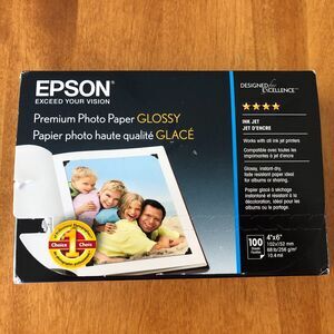 Epson S041727 Premium Photo Paper Glossy 100 Sheets 4x6" Ink Jet NEW SEALED